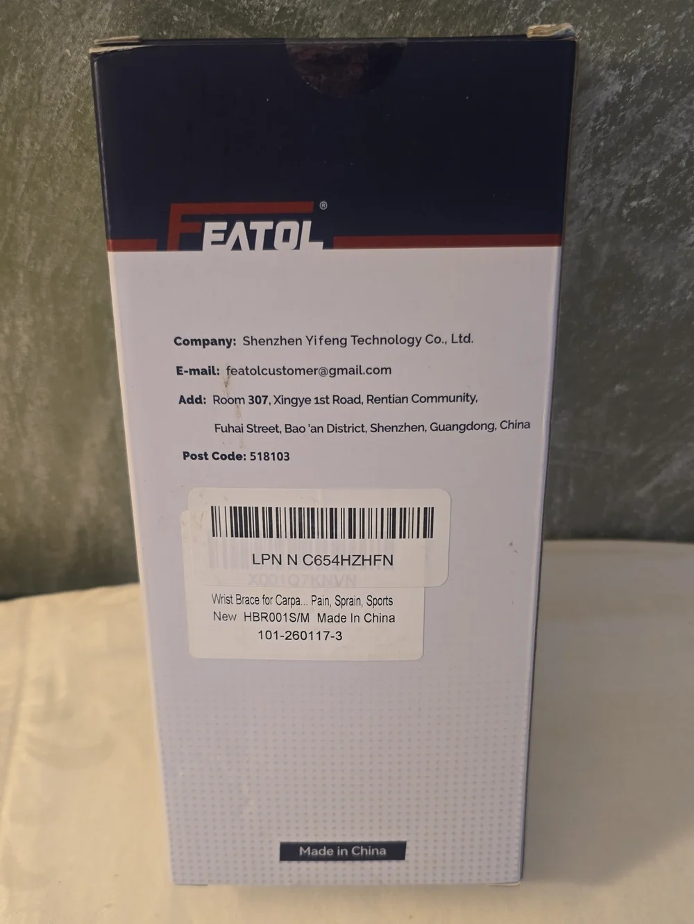 Featol Right Hand Black Wrist Brace S/M, Pain, Sprain, Sports New